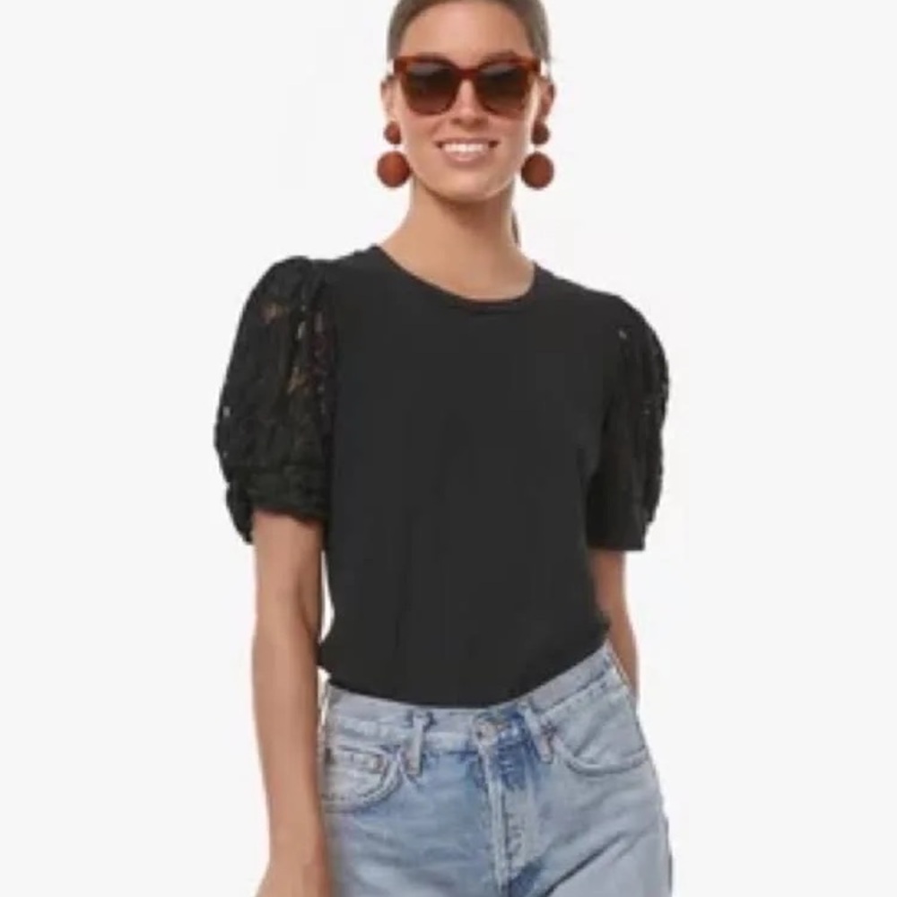 Tuckernuck POMANDER PLACE size L Black Lace Vesty Top
